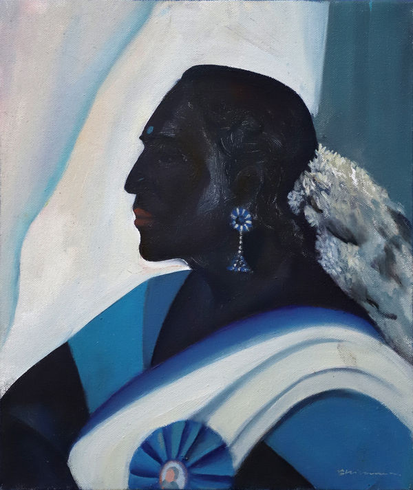 Vikrant Bhise Samata Sainik Dal 2, 2023 Oil on canvas 35.6 x 30.5 cm 14 x 12 in