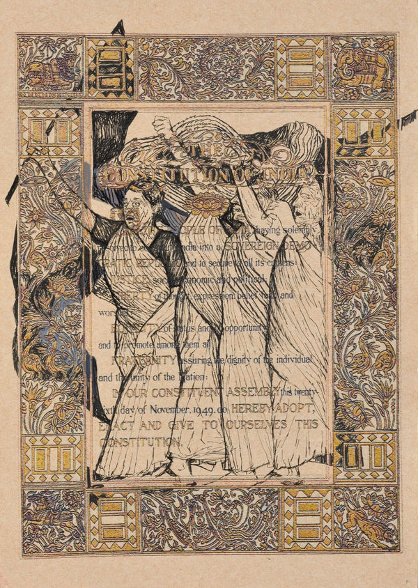 Vikrant Bhise Preamble Series II (2), 2023 Pen on paper 29.7 x 21.1 cm 11 3/4 x 8 1/4 in