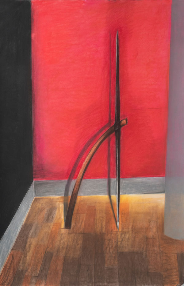 Birender Yadav Life Tools 6, 2021 Charcoal and Soft Pastel 152 x 105 cm 59 7/8 x 41 3/8 in