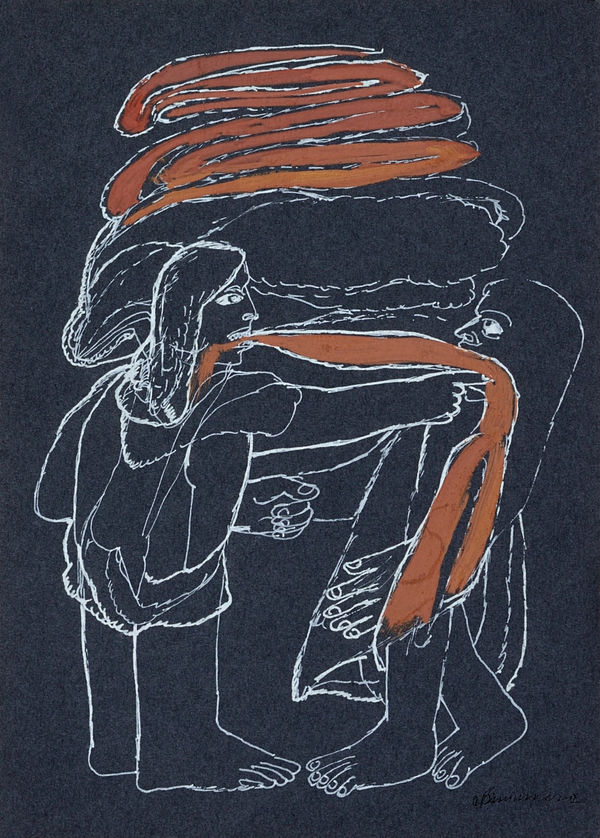 Vikrant Bhise Existence: Conflicts, Poverty 42, 2022 Gouache on paper 17.8 x 12.7 cm 7 x 5 in
