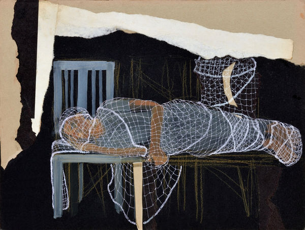 Vikrant Bhise Lockdown IV, 2021 Gouache and Rotring pen on paper 21.6 x 27.9 cm 8 1/2 x 11 in