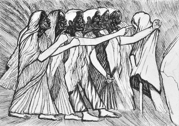 Vikrant Bhise Struggle (10), 2023 Ink pen on paper 21.1 x 29.7 cm 8 1/4 x 11 3/4 in