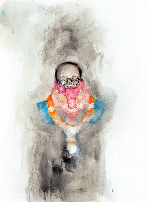 Vikrant Bhise The Icon of Democracy I, 2023 Watercolour on paper 29.7 x 21.1 cm 11 3/4 x 8 1/4 in