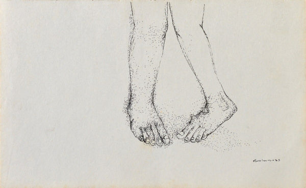 Vikrant Bhise Sanitary Workers I (14) , 2022-23 Pen on paper 14 x 21.6 cm 5 1/2 x 8 1/2 in