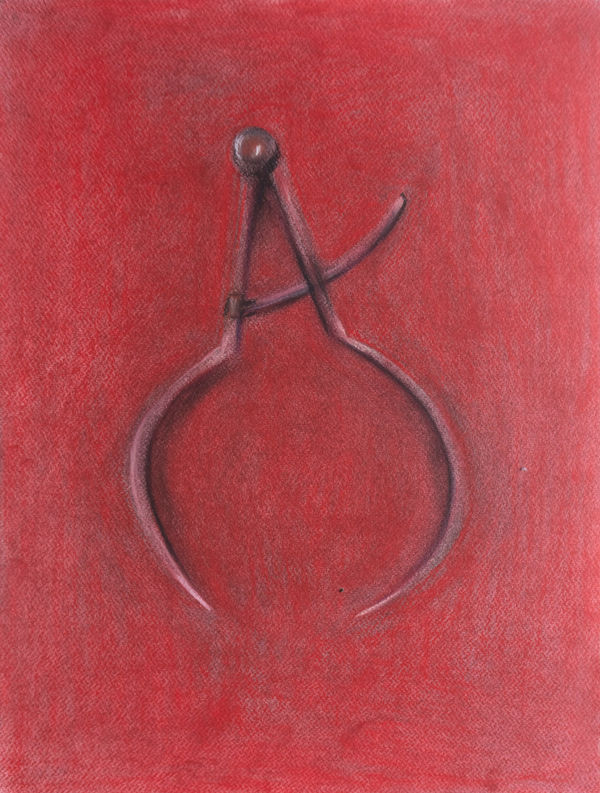 Birender Yadav Life Tools 1, 2021 Charcoal and Soft Pastel 35 x 48 cm 13 3/4 x 18 7/8 in