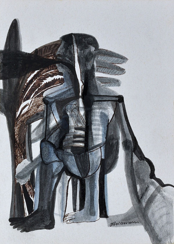 Vikrant Bhise Existence: Conflicts, Poverty 44, 2022 Gouache on paper 17.8 x 12.7 cm 7 x 5 in