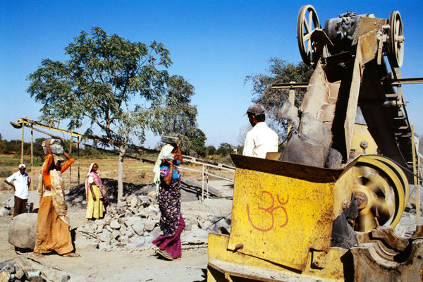 Ravi Agarwal Stone Crushing South Gujarat (Down and Out Series), 1996-2000 Archival Photographic Prints on Hannamule Rag White 310gsm Archival Paper 50.8 x 76.2 cm 20 x 30 in Edition of 5 plus 2 artist's proofs