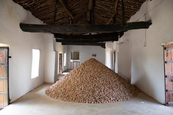 Anirudh Shaktawat Heap/Hill, 2020 Rubble (Concrete, Lime, Brick) 167.6 x 381 cm 66 x 150 in