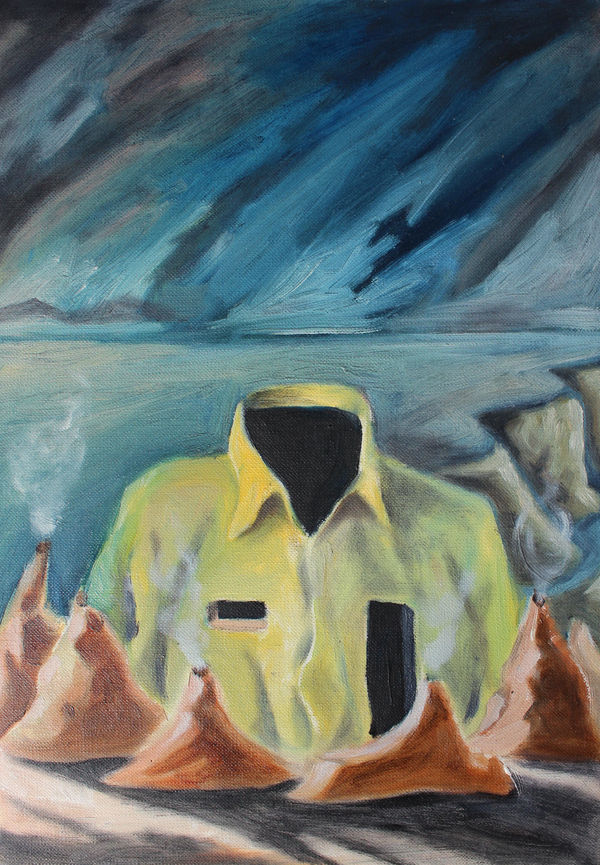 Prabhakar Pachpute Museum Menageries 32, 2020 Oil on paper 20 x 30 cm 7 7/8 x 11 3/4 in