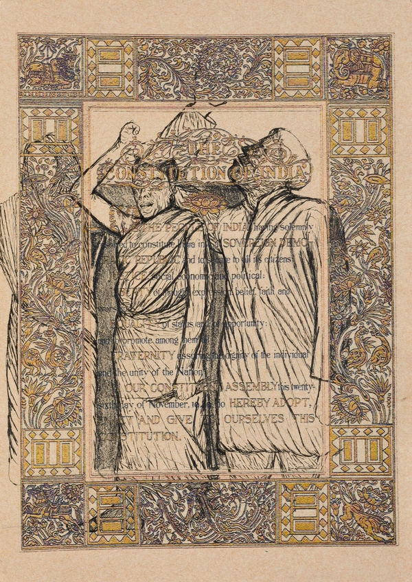 Vikrant Bhise Preamble Series II (4), 2023 Pen on paper 29.7 x 21.1 cm 11 3/4 x 8 1/4 in