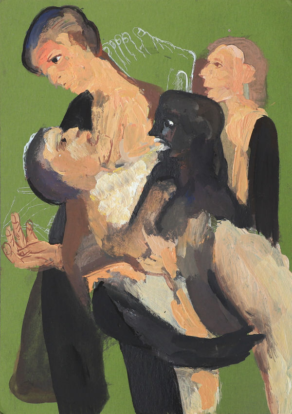 Vikrant Bhise Existance 2, 2021-2023 Mixed media on acid free paper 17.7 x 12.7 cm 7 x 5 in