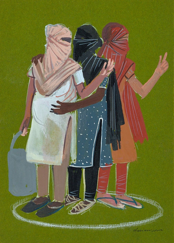 Vikrant Bhise Existence: Conflicts, Poverty 54, 2022 Gouache on paper 17.8 x 12.7 cm 7 x 5 in