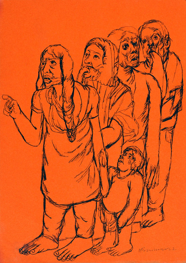 Vikrant Bhise Existence: Conflicts, Poverty 25, 2022 Gouache on paper 17.8 x 12.7 cm 7 x 5 in