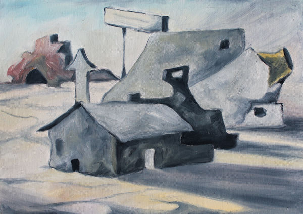 Prabhakar Pachpute Museum Menageries 23, 2020 Oil on paper 20 x 30 cm 7 7/8 x 11 3/4 in