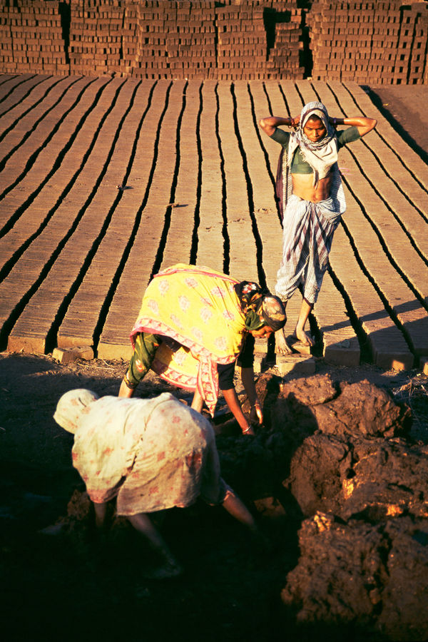 Ravi Agarwal Women at Brick Kiln 1, South Gujarat (Down and Out Series), (1996-2000) Archival Photographic Prints on Hannamule Rag White 310gsm Archival Paper 76.2 x 50.8 cm 30 x 20 in Edition of 5 plus 2 artist's proofs
