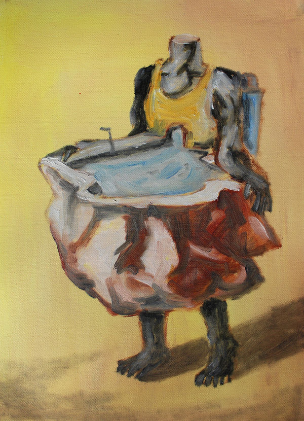 Prabhakar Pachpute Museum Menageries 28, 2020 Oil on paper 20 x 30 cm 7 7/8 x 11 3/4 in