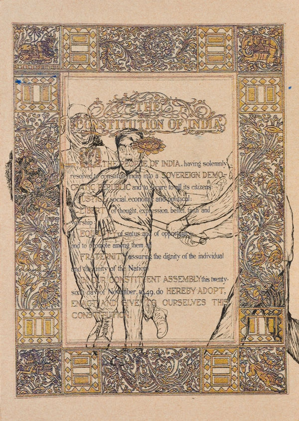 Vikrant Bhise Preamble Series II (5), 2023 Pen on paper 29.7 x 21.1 cm 11 3/4 x 8 1/4 in