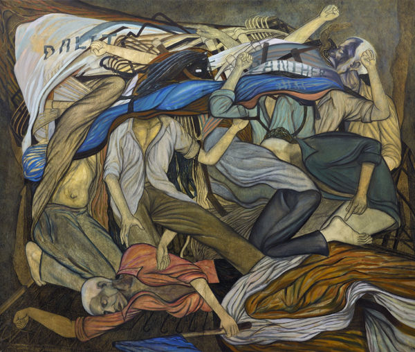 Vikrant Bhise Spector of Killing, 2022 Mixed-media on canvas 213.4 x 182.9 cm 84 x 72 in