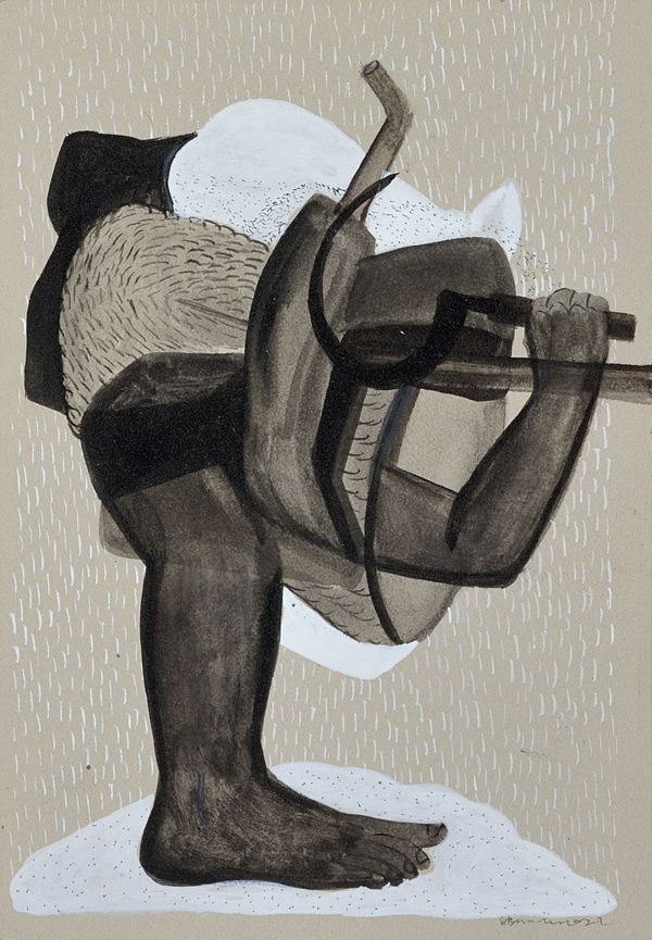 Vikrant Bhise Existence: Conflicts, Poverty 02, 2022 Gouache on paper 17.8 x 12.7 cm 7 x 5 in