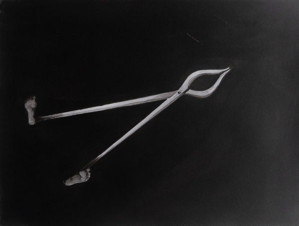 Birender Yadav Life Tools 4, 2021 Charcoal and Soft Pastel 35 x 48 cm 13 3/4 x 18 7/8 in