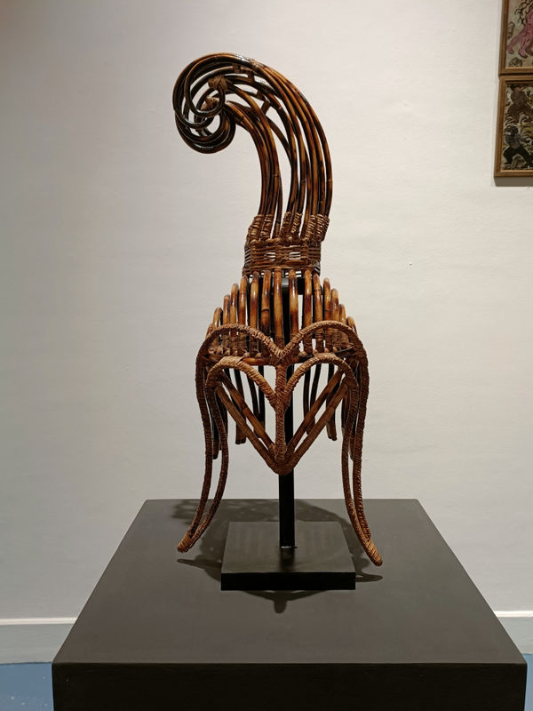 Shakuntala Kulkarni Untitled (From the series Objects & Chalk Prints: Headdress), 2015-18 Cane Variable