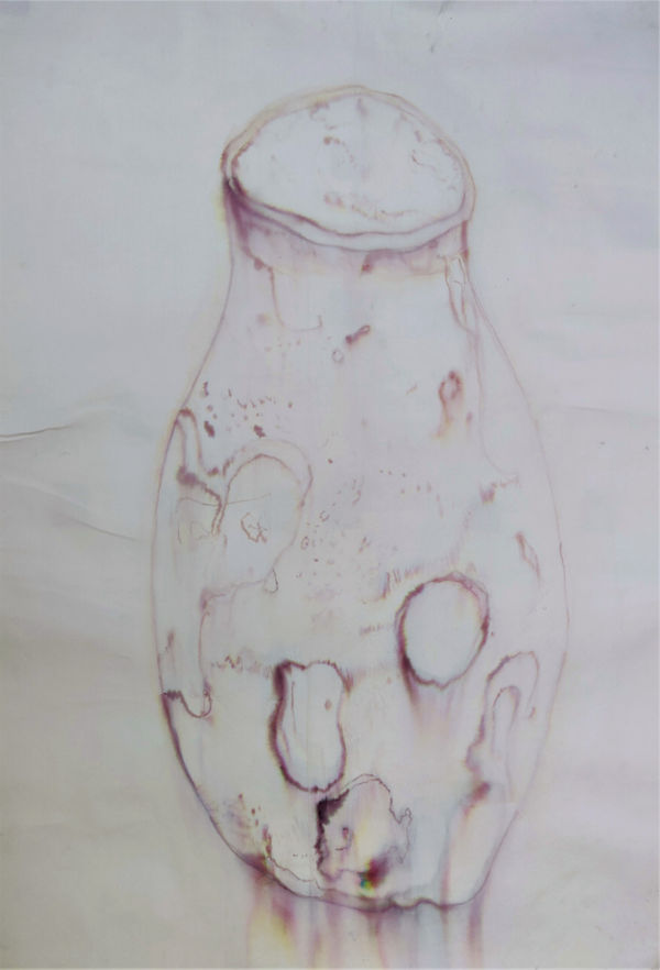 Pritish Bali Thinking about one pot and drawing another, 2018 Ink on paper 137.2 x 86.4 cm 54 x 34 in