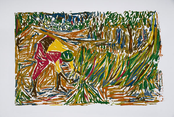 Aban Raza Her Ground Beneath the Feet Serigraph 70 x 99.7 cm 27 1/2 x 39 1/4 in Edition 4 of 4