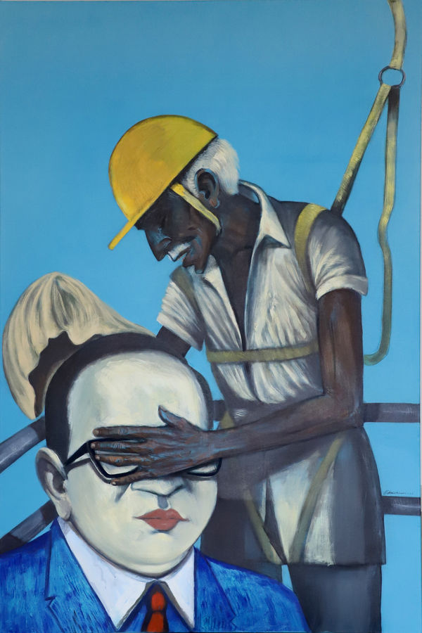 Vikrant Bhise Labour Leader, 2021 Acrylic on canvas 121.9 x 182.9 cm 48 x 72 in