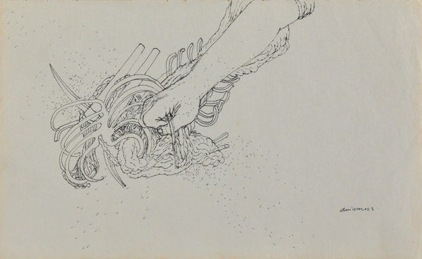 Vikrant Bhise Sanitary Workers I (10), 2022-23 Pen on paper 14 x 21.6 cm 5 1/2 x 8 1/2 in