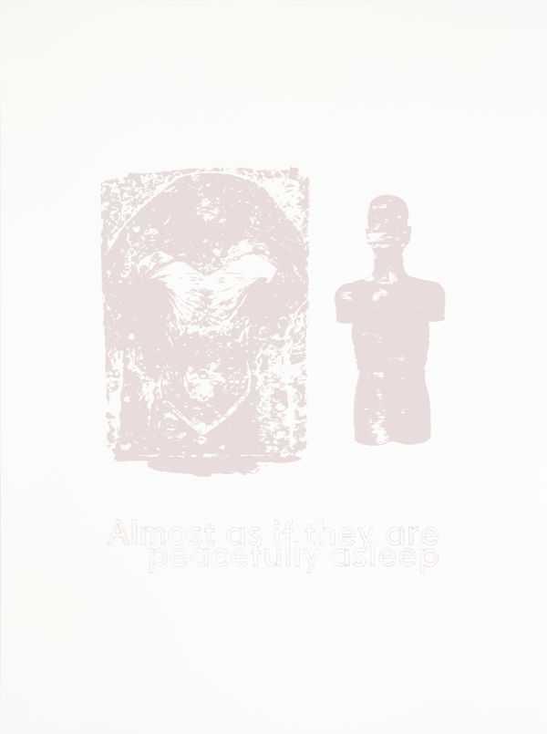 Sarasija Subramanian Man of Pain - Pink (Ban the old, dry methods series), 2022 Serigraphy 55.9 x 76.2 cm 22 x 30 in Edition 3 of 12