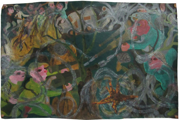 Rajkumar Untitled, 2017 Watercolour and acrylic on paper 71.1 x 106.7 cm 28 x 42 in