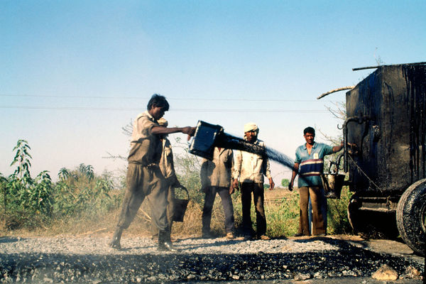 Ravi Agarwal Road Construction Workers, South Gujarat (Down and Out Series), 1996-2000 Archival Photographic Prints on Hannamule Rag White 310gsm Archival Paper 50.8 x 76.2 cm 20 x 30 in Edition of 5 plus 2 artist's proofs