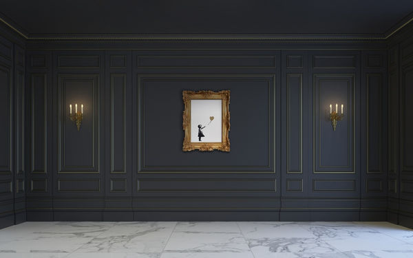 Banksy, Girl with Balloon Colour AP (Gold), 2004