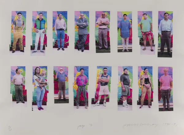 David Hockney, 112 L A Visitors - page 7 of Portfolio, 1990-1991