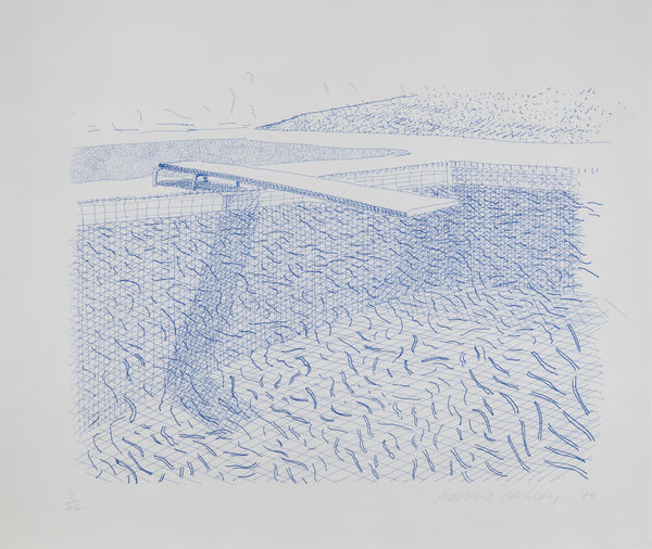 David Hockney, Lithographic Water Made of Lines, 1978 (T.210), 1978