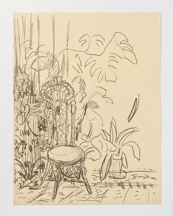 Sans titre (Assise et plantes vertes)