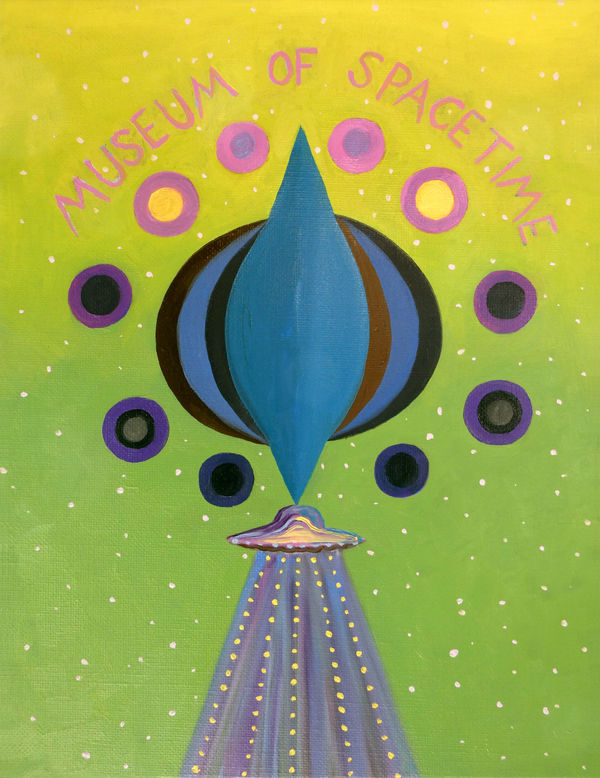 Suzanne Treister The Escapist BHST/Museum of Spacetime, 2019 signed, dated and titled oil on linen 35 x 27 cm