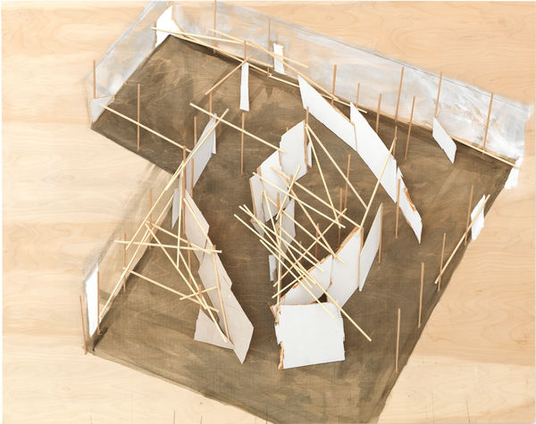 Tadashi Kawamata, Plan for Demolition at Annely Juda Gallery no. 1, 2025