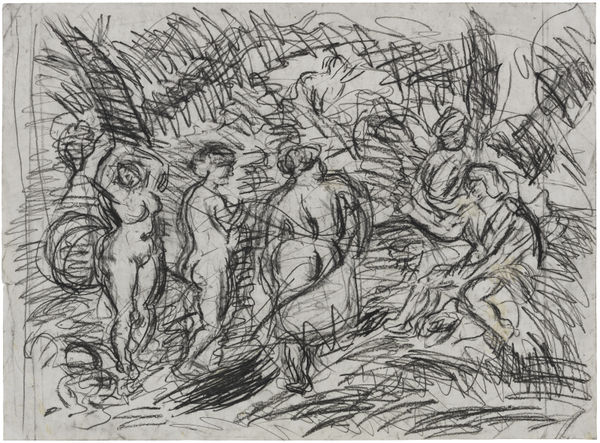 Leon Kossoff From Rubens: 'The Judgement of Paris', c.1998 charcoal on paper 56 x 76 cm