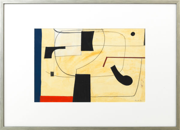 Tamás Konok S.T., 1973 gouache, graphite, paper 31 x 46 cm