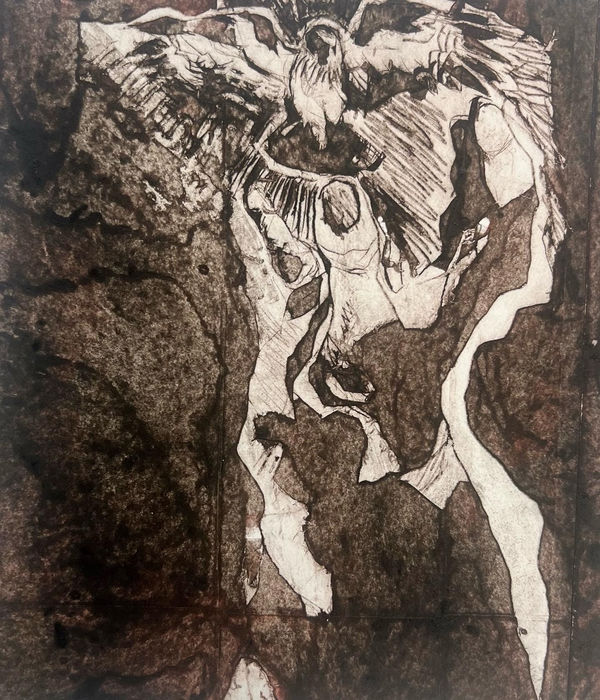 Poppy Mercedes Pearce The Hand of Fate II, 2024 etching 22.5 x 19 cm