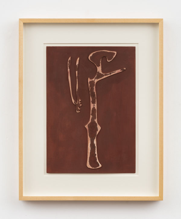 Prunella Clough Rain/Tree/Window , 1978 painted cardboard relief 41 x 28.5 cm