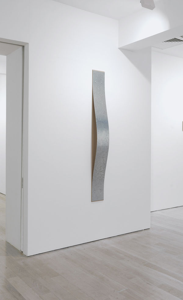 Lesley Foxcroft Stability, 2019 mdf and galvanised steel 180 x 20 x 10 cm