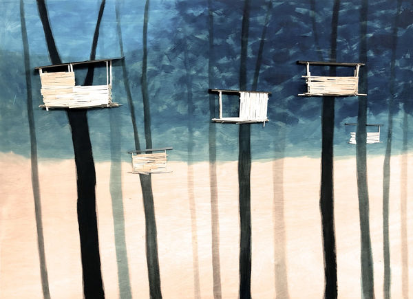 Tadashi Kawamata, Tree Hut in Tremblay no. 111, 2021