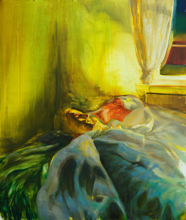 Noah Beyene Midnight Sun, 2024 oil on linen 180 x 153 cm