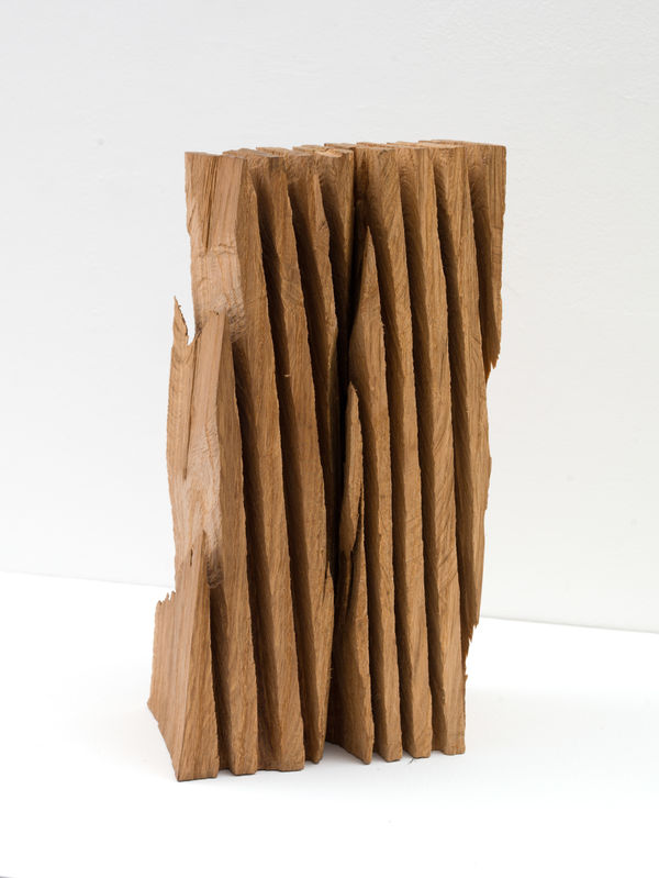 David Nash Stripe Block, 2023 Oak 35 x 20 x 16 cm