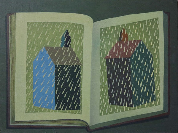 Nina Silverberg Seeing Double, 2024 oil on wood panel 15.2 x 20.2 x 2 cm