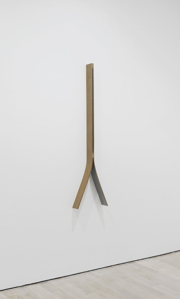 Lesley Foxcroft Contain, 2019 mdf and smooth galvanized steel 150 x 40 x 10 cm