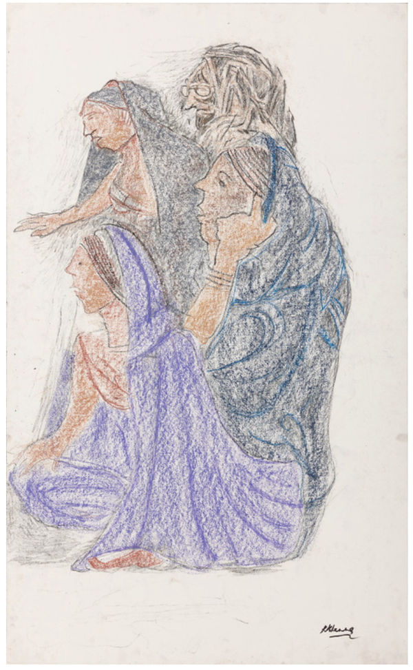 Untitled Mixed media on canvas 54 x 33"