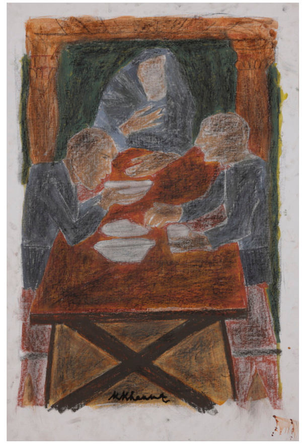 Untitled Mixed media on canvas 38 x 24"